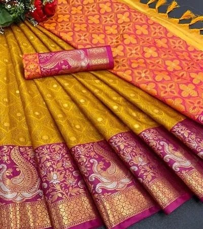 Banarasi Silk Festivewear Jacquard Saree